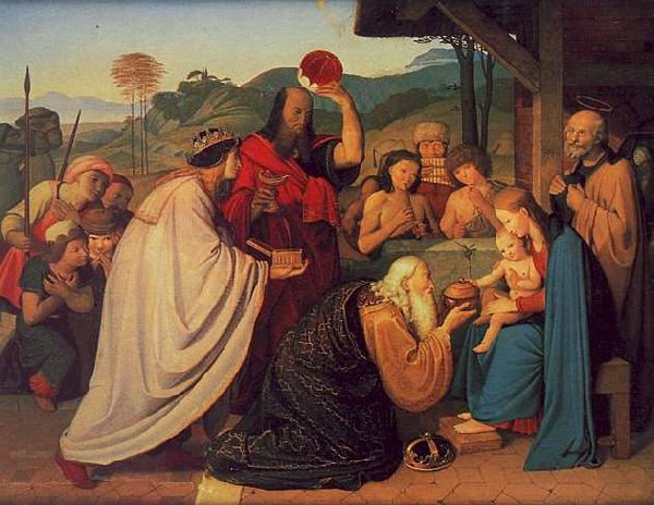 Friedrich Johann Overbeck The Adoration of the Magi 2 oil painting picture